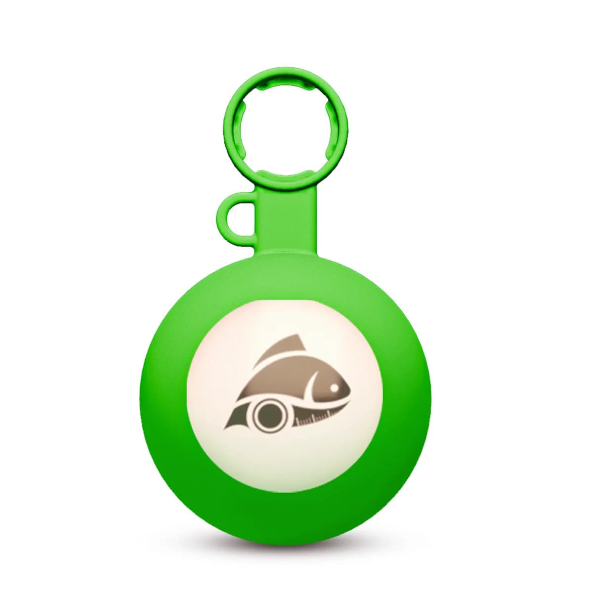 the 53 mm green Proof Ball with its keyring clip