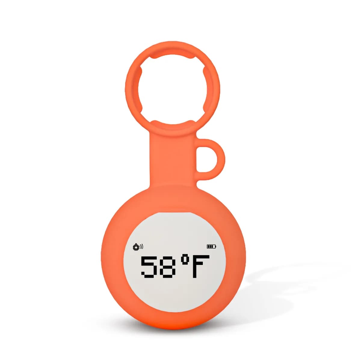 the 36 mm orange Proof Ball Pro, its dial reading 58 degrees Fahrenheit